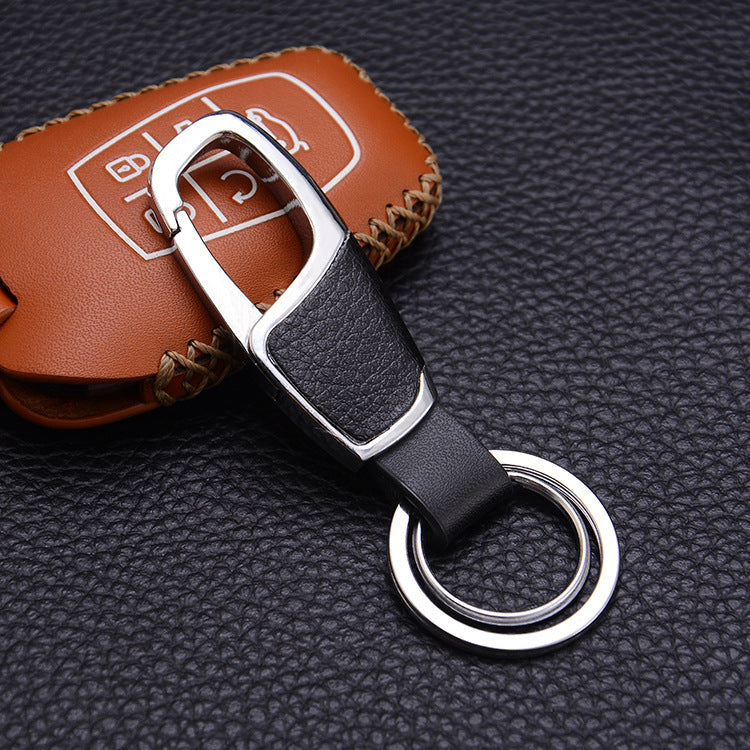 Llavero colgante de cintura de cuero genuino para hombres de metal al por mayor